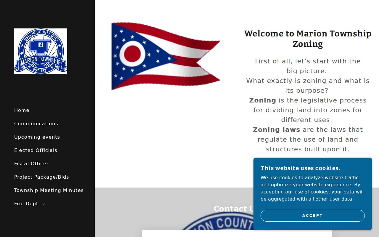 Marion Township street record zoning records page